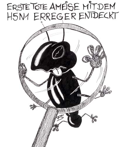 H5N1-Virus  Karikatur